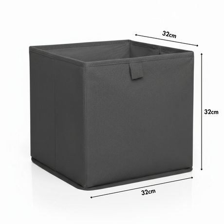 Box für Ikea Kallax Regal, faltbare Stoffbox, Kiste - Anthrazit Box Kiste Clutter Cover
