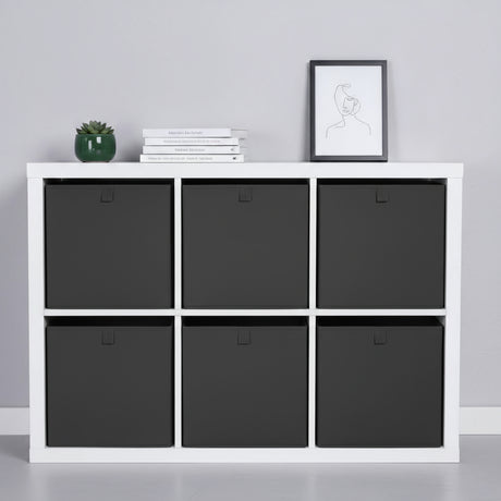 Box für Ikea Kallax Regal, faltbare Stoffbox, Kiste - Anthrazit Box Kiste Clutter Cover