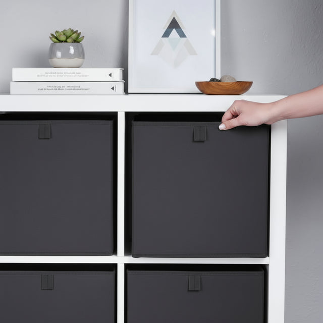 Box für Ikea Kallax Regal, faltbare Stoffbox, Kiste - Anthrazit Box Kiste Clutter Cover