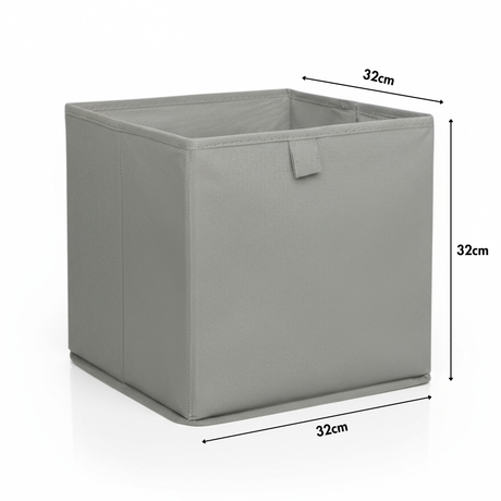 Box für Ikea Kallax Regal, faltbare Stoffbox, Kiste - Grau Box Kiste Korb Clutter Cover