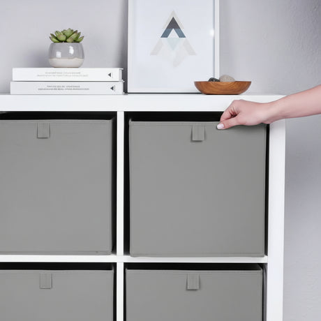 Box für Ikea Kallax Regal, faltbare Stoffbox, Kiste - Grau Box Kiste Korb Clutter Cover