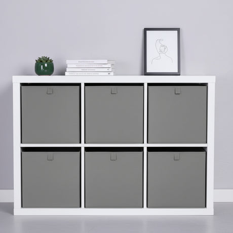Box für Ikea Kallax Regal, faltbare Stoffbox, Kiste - Grau Box Kiste Korb Clutter Cover