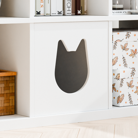 IKEA Kallax Katzenhaus, weiß - 33 x 33cm, Katzenhöhle, Schlafplatz Kallax Einsatz Clutter Cover