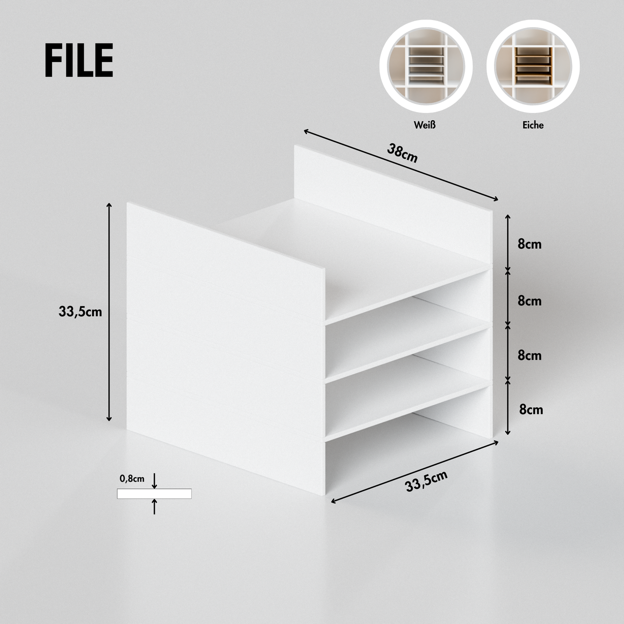 Fachteiler für IKEA Kallax Regal, verschiedene Varianten Fachteiler Clutter Cover