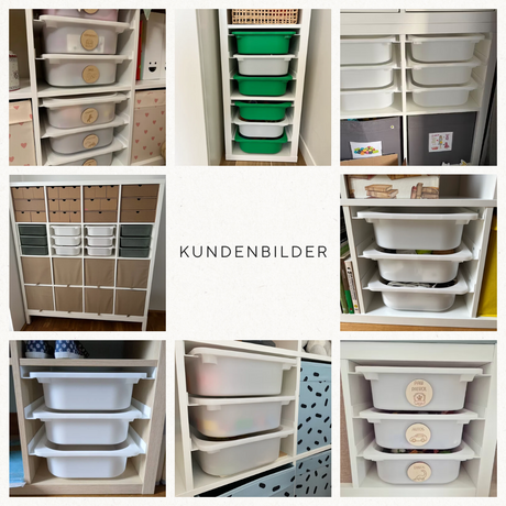 Ikea Kallax Halterung für Trofast Boxen Schienensystem mit passenden Kisten Kallax Einsatz Clutter Cover