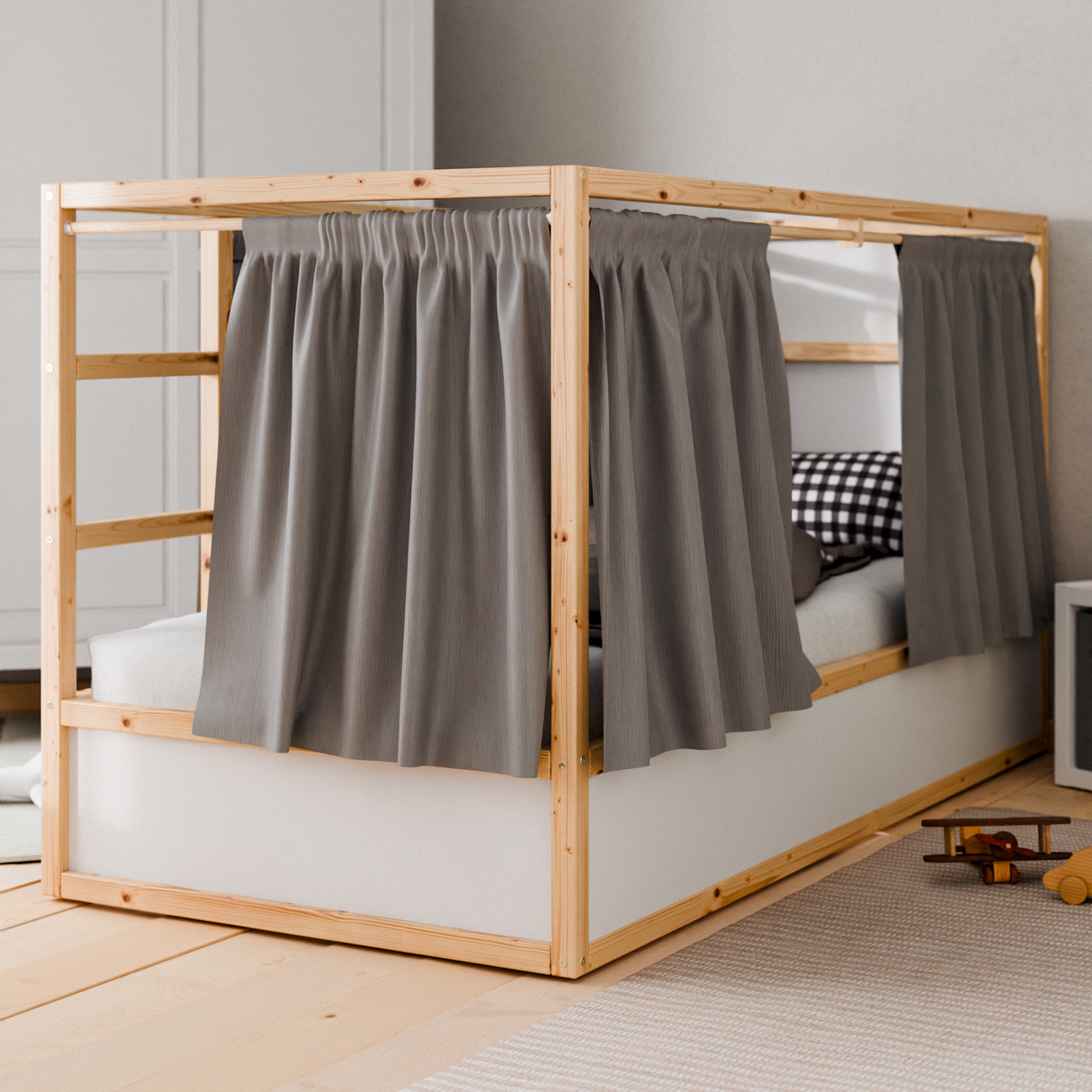 Vorhangstange für IKEA Kura Bett mit passendem Vorhang Vorhang Clutter Cover