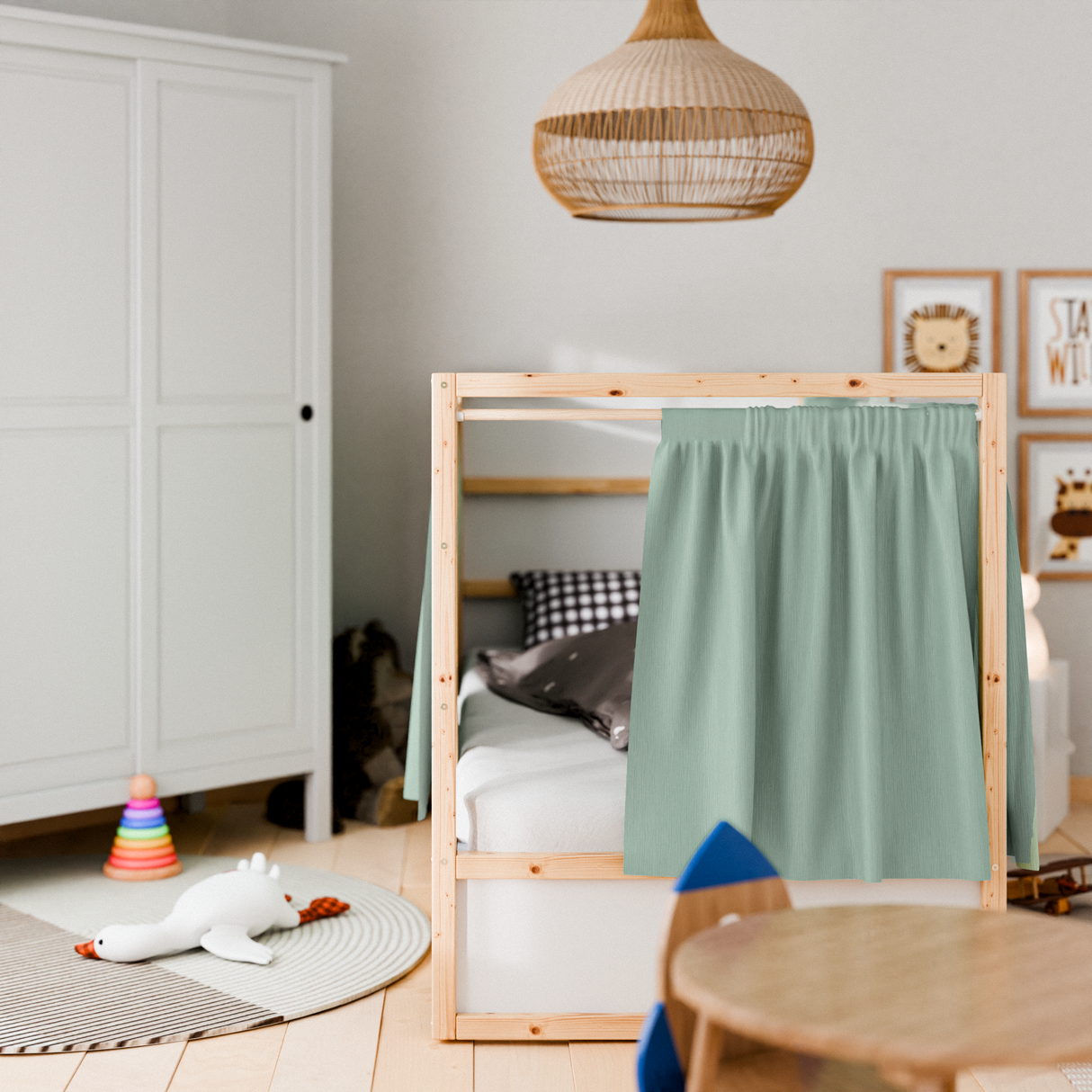 Vorhangstange für IKEA Kura Bett mit passendem Vorhang Vorhang Clutter Cover
