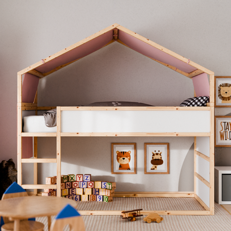 Stoffdach „Lillevilla“ für IKEA Kura Bett Stoffdach Clutter Cover