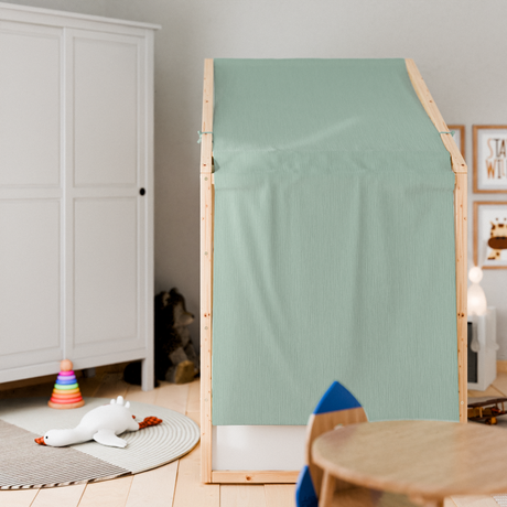 Stoffdach „Lillevilla“ für IKEA Kura Bett Stoffdach Clutter Cover