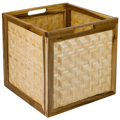 Kallax Rattan Korb mit Wiener Geflecht und Holzrahmen, 32 x 34 x 32cm Muster 1 Kallax Einsatz Clutter Cover