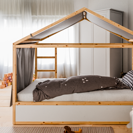 Stoffdach „Lillevilla“ für IKEA Kura Bett Stoffdach Clutter Cover