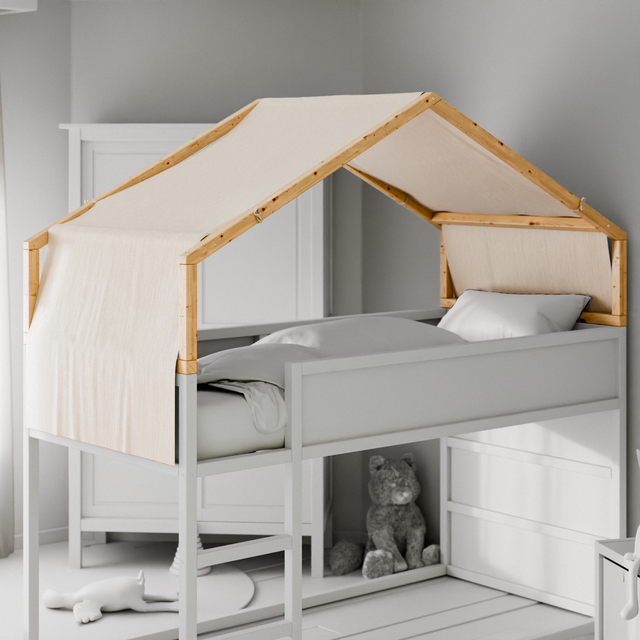 Stoffdach „Lillevilla“ für IKEA Kura Bett Stoffdach Clutter Cover