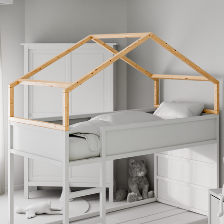 Dach „Lillevilla“ PLUS für IKEA Kura Hochbett Holzdach für Kura Clutter Cover
