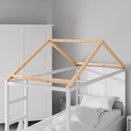 Dach „Lillevilla“ für IKEA Kura Bett, Matratze unten Holzdach für Kura Clutter Cover