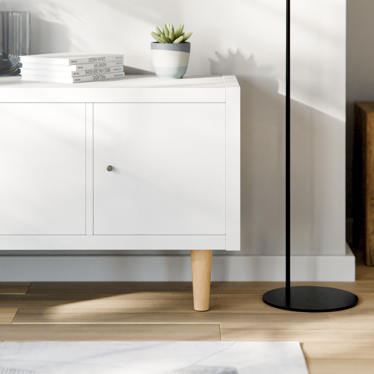 Möbelfüße Regalbeine passend für Ikea Kallax Regal - Buchenoptik, 17cm Höhe Möbelfüße Clutter Cover