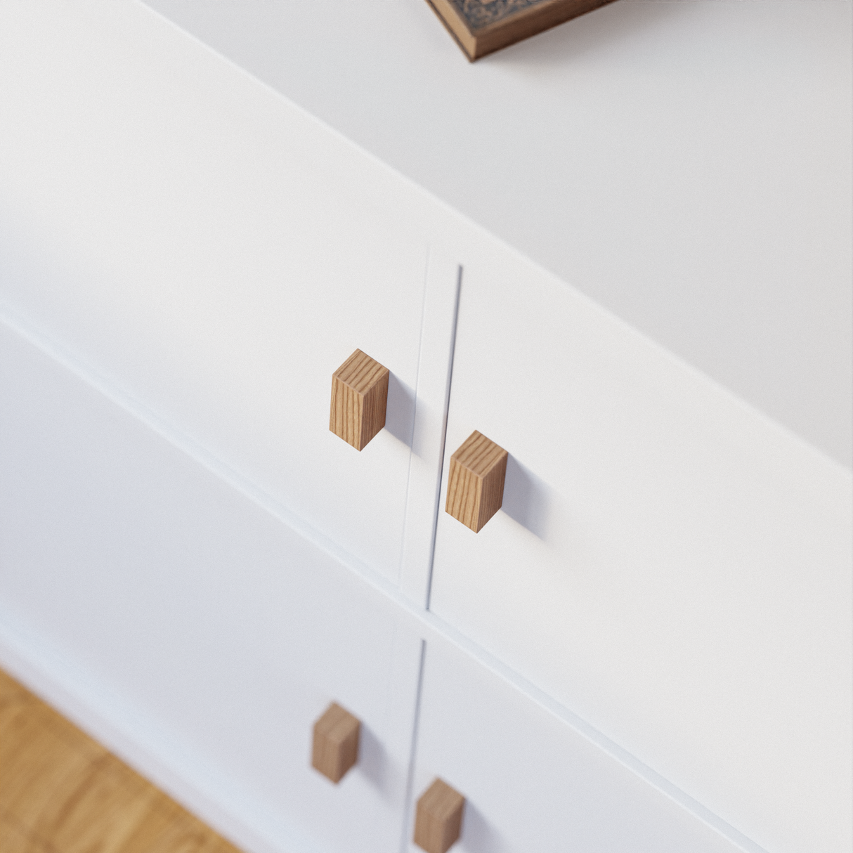 Möbelgriff „Greep“ aus Eichen-Holz für IKEA Möbel Clutter Cover