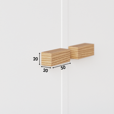 Möbelgriff „Greep“ aus Eichen-Holz für IKEA Möbel Clutter Cover