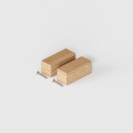 Möbelgriff „Greep“ aus Eichen-Holz für IKEA Möbel 2er-Set Clutter Cover