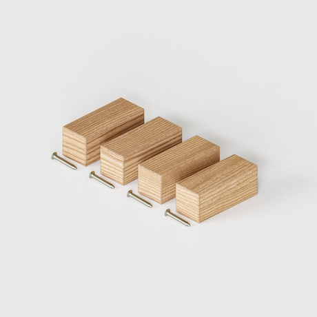 Möbelgriff „Greep“ aus Eichen-Holz für IKEA Möbel 4er-Set Clutter Cover