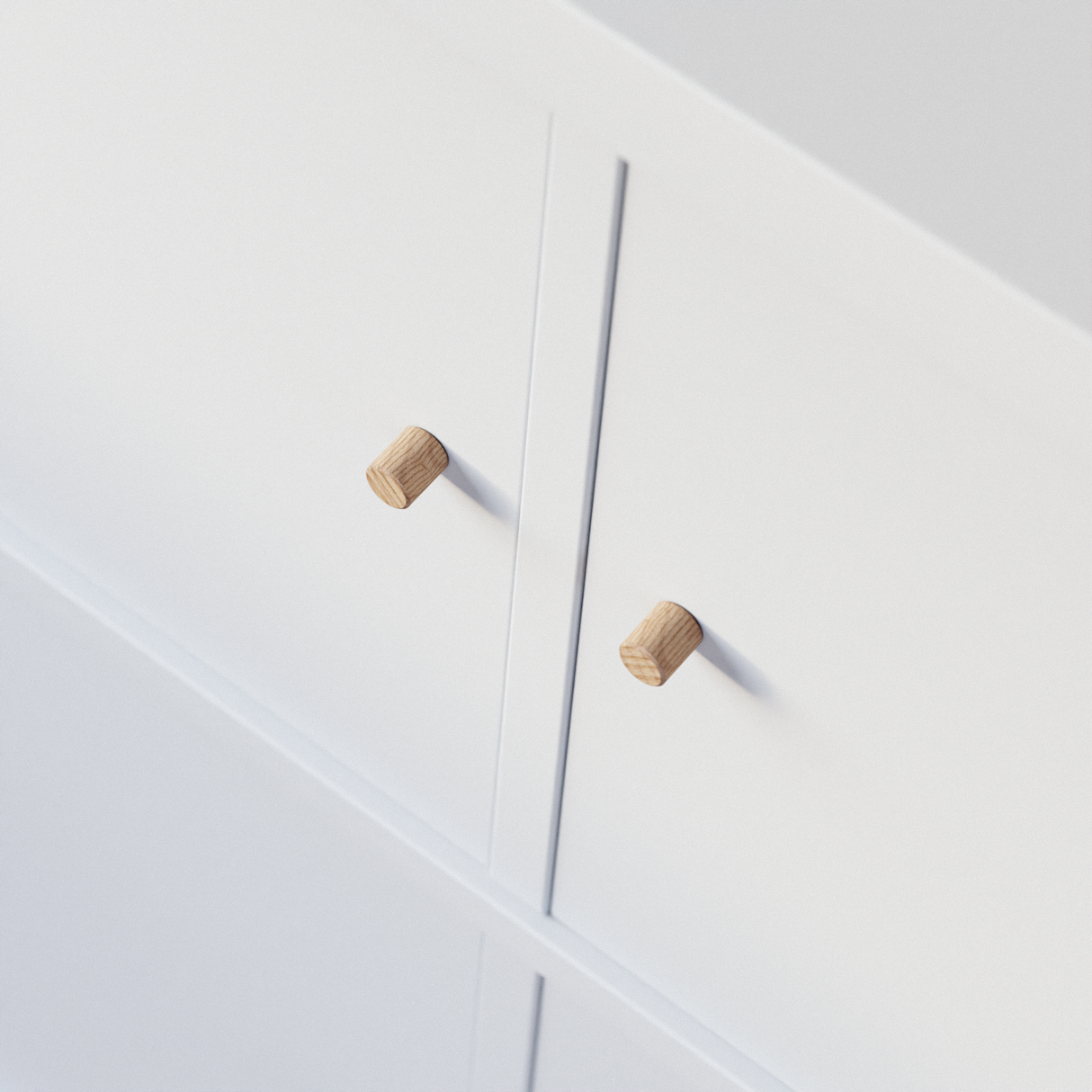 Möbelknopf aus Eiche für Kallax Türen und Schubladen, Ø 13mm, Höhe 15mm Möbelgriffe Clutter Cover