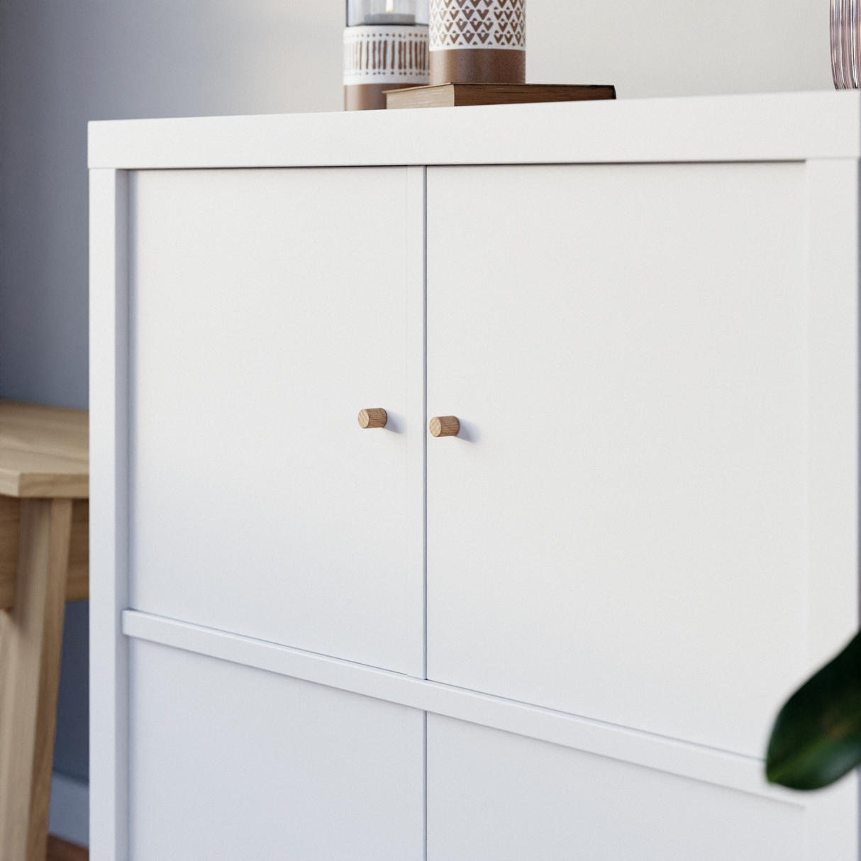 Möbelknopf aus Eiche für Kallax Türen und Schubladen, Ø 13mm, Höhe 15mm Möbelgriffe Clutter Cover