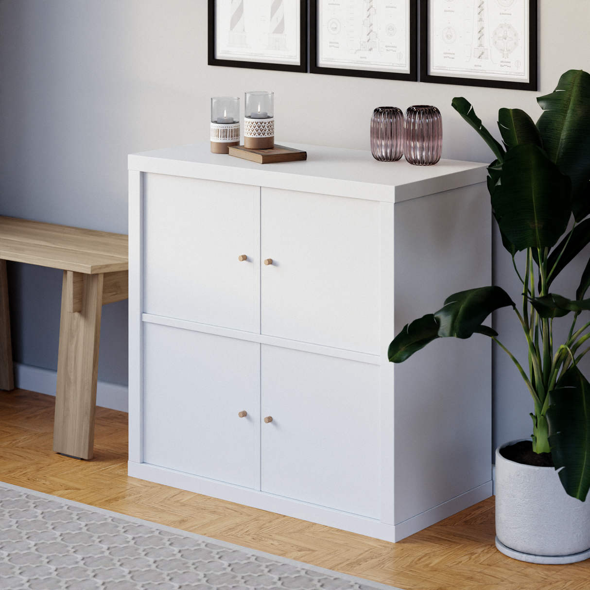 Möbelknopf aus Eiche für Kallax Türen und Schubladen, Ø 13mm, Höhe 15mm Möbelgriffe Clutter Cover