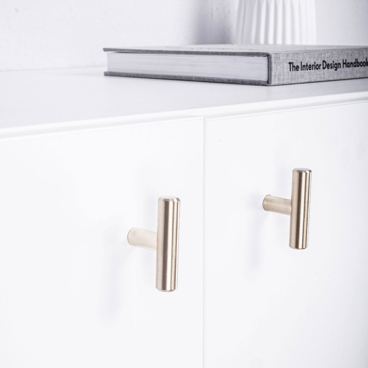 Möbelknöpfe Griffe passend für IKEA Möbel - T- Griff Gold Regalgriffe T Form Clutter Cover