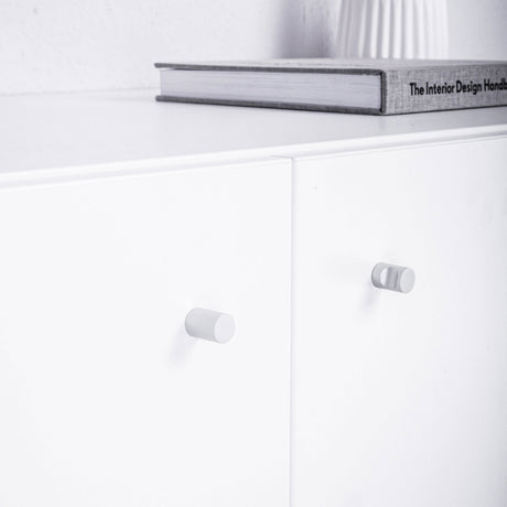Möbelknöpfe Griffe passend für IKEA Möbel - Tube Silber Möbelgriffe Clutter Cover