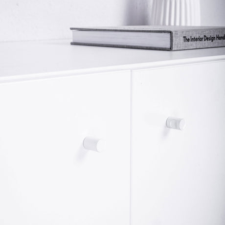 Möbelknöpfe Griffe passend für IKEA Möbel - Tube Weiß Möbelgriffe Clutter Cover