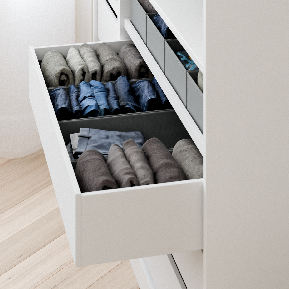 Organizer für PAX Schrank - Schubladen Ordnungssystem für IKEA Kleiderschrank Organizer Clutter Cover