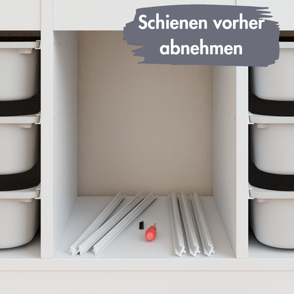 XXL Stoffbox für IKEA Trofast Regal, 30x42x40cm, Große Stoff-Kiste, Grau