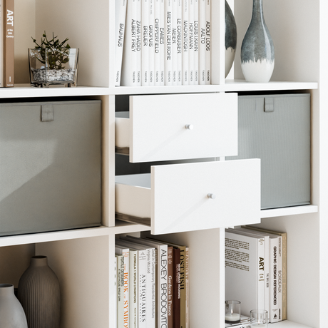 IKEA Kallax Einsatz mit 2 Schubladen, weiß - 33 x 33cm Schubladen Clutter Cover