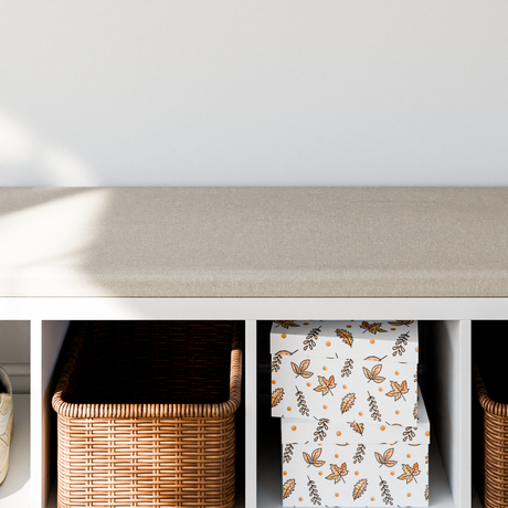 Sitzauflage für Ikea Kallax Regal, Beige, mit abnehmbarem Bezug - für 2er, 3er oder 4er Sitzbank Clutter Cover