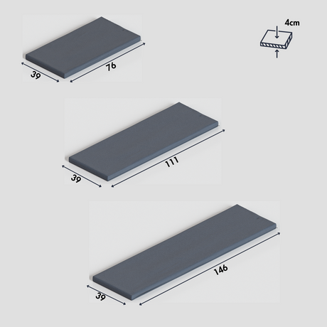 Sitzauflage für Ikea Kallax Regal, Grau, mit abnehmbarem Bezug - für 2er, 3er oder 4er Sitzauflage Clutter Cover