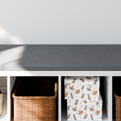 Sitzauflage für Ikea Kallax Regal, Grau, mit abnehmbarem Bezug - für 2er, 3er oder 4er Sitzauflage Clutter Cover