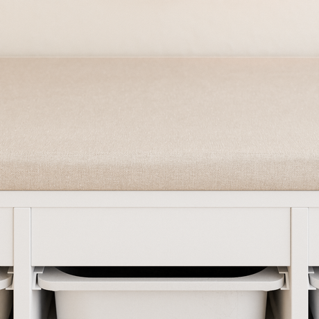 Sitzauflage für Ikea Trofast Regal in Grau oder Beige mit abnehmbarem Bezug Sitzpolster Clutter Cover