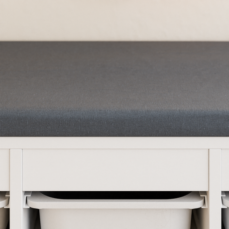 Sitzauflage für Ikea Trofast Regal in Grau oder Beige mit abnehmbarem Bezug Sitzpolster Clutter Cover