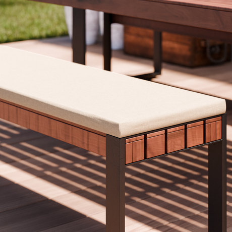 Sitzkissen nach Maß, 4cm starke Sitzauflage in Beige oder Grau, Länge bis 300cm, Breite bis 50cm Sitzauflage Clutter Cover