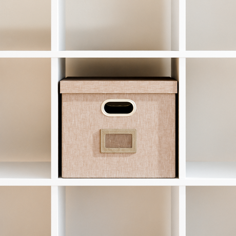 Kallax Box für Hängeregister DIN A4, Stoffbox für Hängemappen, 33 x 37,5 x 28cm Kallax Einsatz Clutter Cover