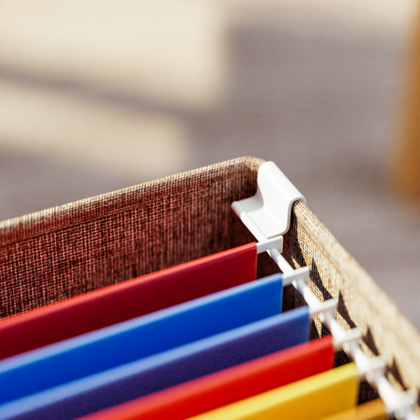 Kallax Box für Hängeregister DIN A4, Stoffbox für Hängemappen, 33 x 37,5 x 28cm Kallax Einsatz Clutter Cover