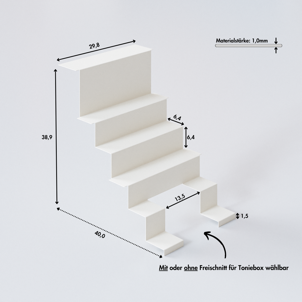 Tonie Regal für IKEA Trofast - Magnetische Treppe zur Aufbewahrung von Tonie Figuren Tonie Regal Clutter Cover