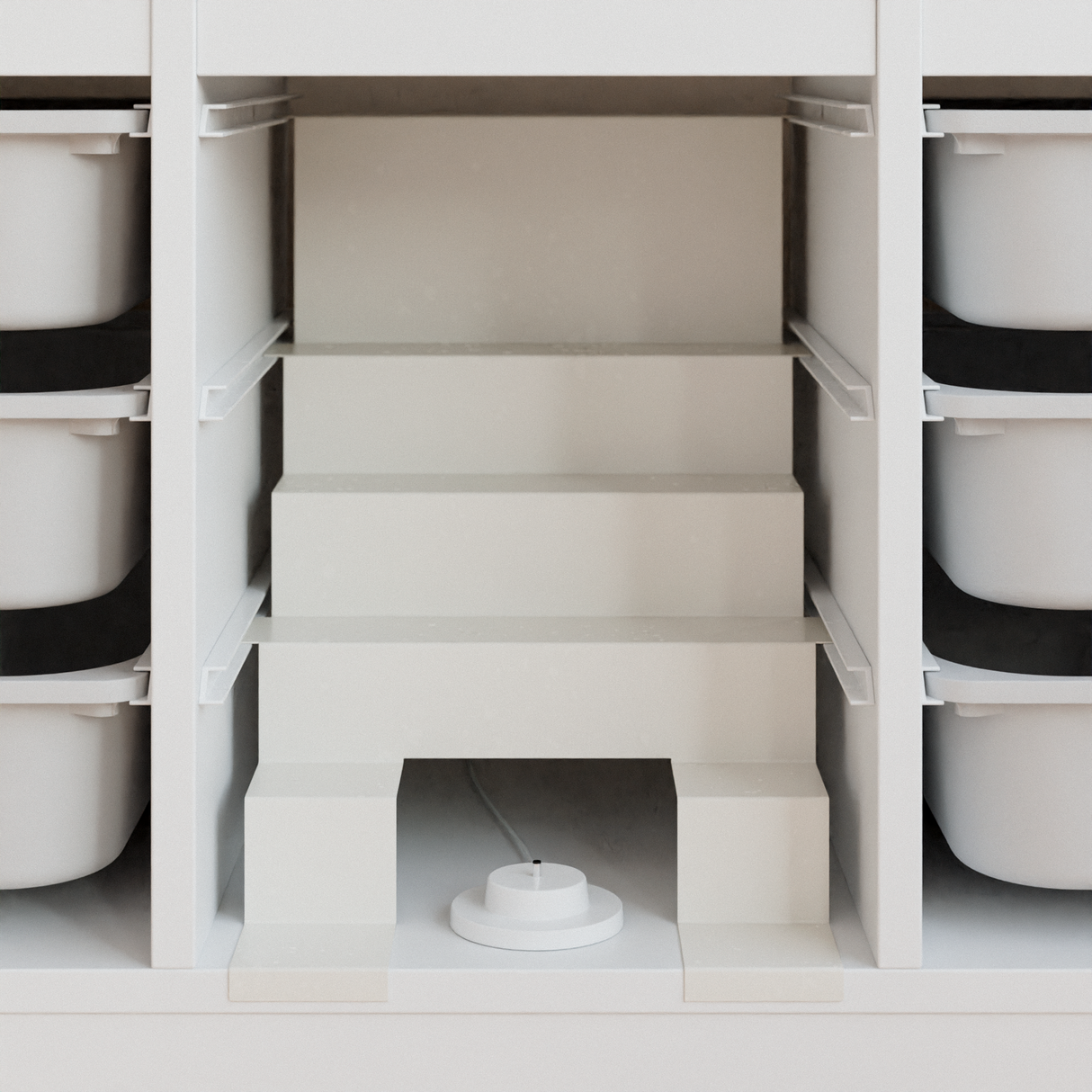 Tonie Regal für IKEA Trofast - Magnetische Treppe zur Aufbewahrung von Tonie Figuren Tonie Regal Clutter Cover