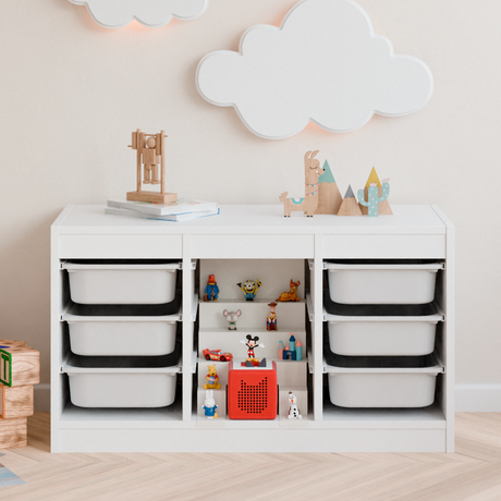 Tonie Regal für IKEA Trofast - Magnetische Treppe zur Aufbewahrung von Tonie Figuren Tonie Regal Clutter Cover