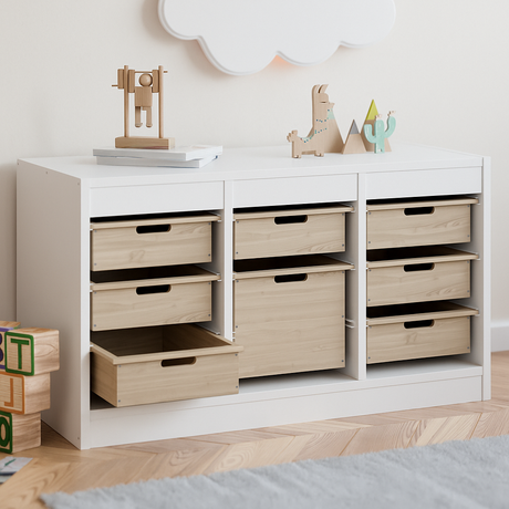 Holzkiste "TROVÄ" 42 x 30cm, Box aus Holz für IKEA Trofast Regal, verschiedene Höhen Trofast Box Clutter Cover