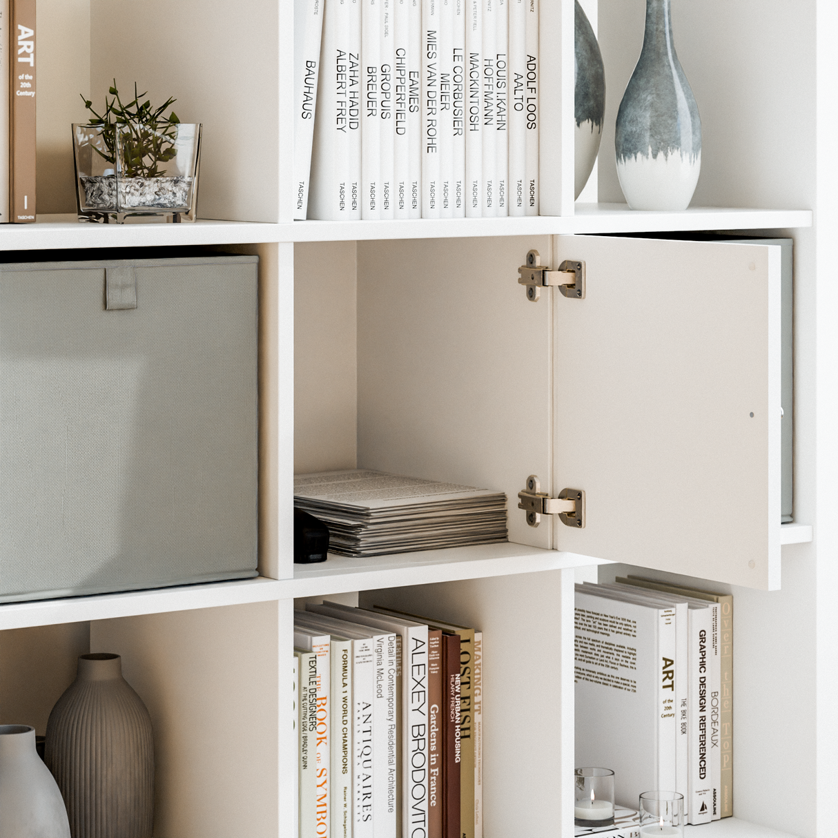 IKEA Kallax Tür mit Einsatz, weiß - 33 x 33cm Tür Clutter Cover