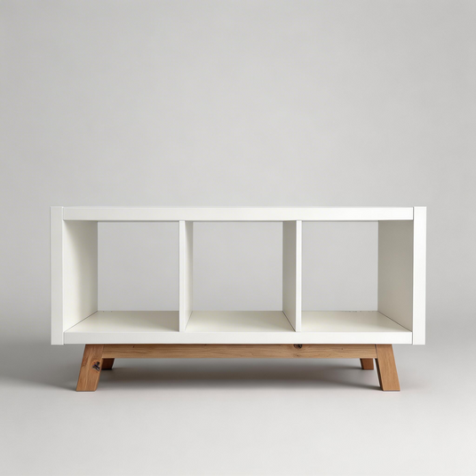Untergestell für IKEA Kallax Regal 2er, 3er & 4er, Holz Gestell im Stil Eiche Möbelfüße Clutter Cover