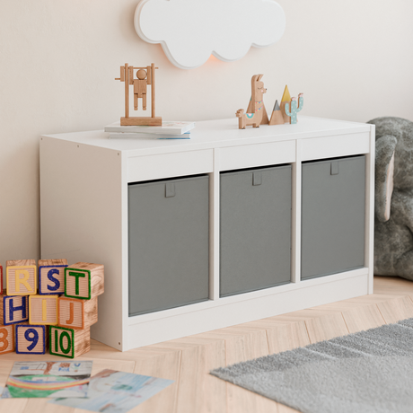 XXL Stoffbox für IKEA Trofast Regal, 30x42x40cm, Große Stoff-Kiste, Grau Box Kiste Korb Clutter Cover