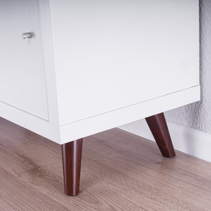 4 x Möbelfüße Regalbeine passend für Ikea Kallax Regal - dunkel