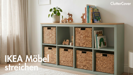 IKEA Möbel streichen mit Kreidefarbe Salbei mit ClutterCover