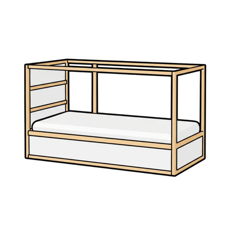 Ikea Kura Zubehör - Cluttercover - Zubehör wie Dächern, Rausfallschutz und Vorhängen passend für IKEA Kura 